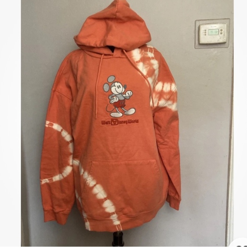 9-28 Disney Tie Dye Hoodie Sweater orange Mickey Mouse XXL